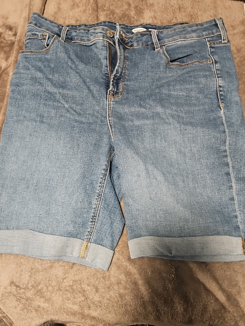 Old Navy Women's Light Blue Bermuda Denim Shorts